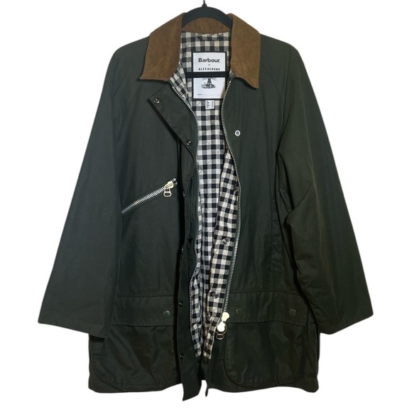 Barbour by AlexaChung Green Edith Waxed Jacket US 10 - Picture 8 of 14